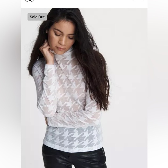 rag & bone Tops - Rag & Bone Valencia Houndstooth Turtleneck
Slim Fit Top Small
